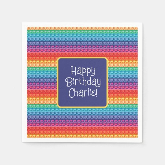 RegenboogPop Het Fidget Speelgoed Pattern Personal Servet (Voorkant)