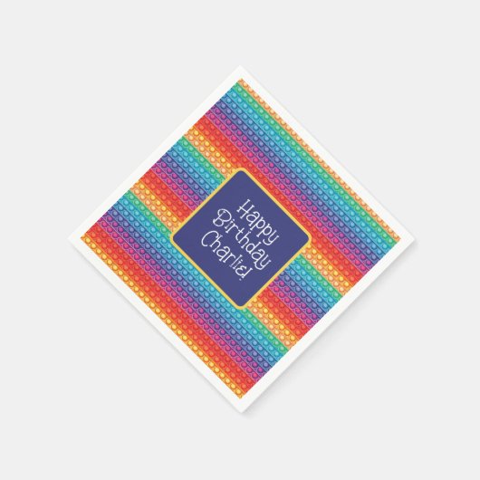 RegenboogPop Het Fidget Speelgoed Pattern Personal Servet (Hoek)