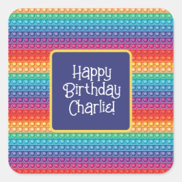 RegenboogPop Het Fidget Speelgoed Pattern Personal Vierkante Sticker