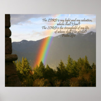 RegenboogPoster met Christelijke Bijbelverse verse Poster