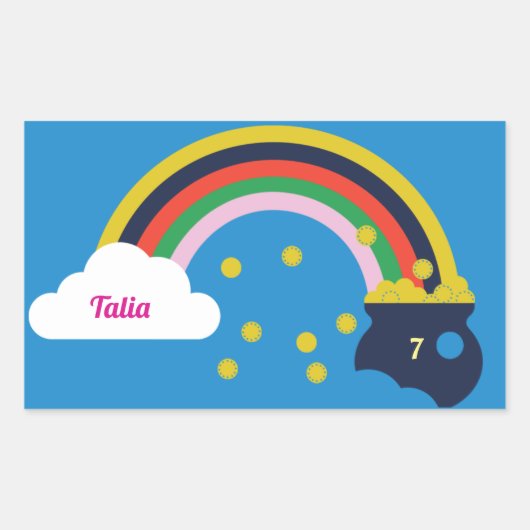 Regenboogpot met gouden sticker (Voorkant)