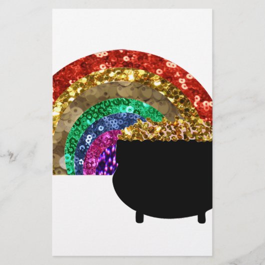 regenboogpot o'goud briefpapier (Voorkant)