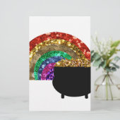 regenboogpot o'goud briefpapier (Staand voorkant)