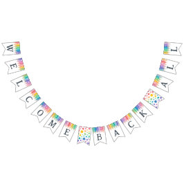 Regenboogpotloden welkom op school vlaggetjes