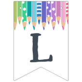 Regenboogpotloden welkom op school vlaggetjes (Derde vlag)