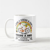 Regenboogpotlood Leraar Waardering, grappige Leraa Koffiemok (Links)