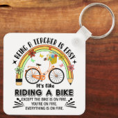 Regenboogpotlood Leraar Waardering, grappige Leraa Sleutelhanger (Achterkant)