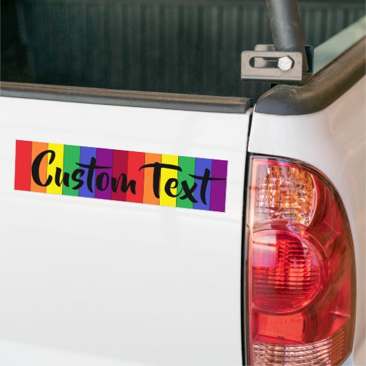 Regenboogpride CUSTOM-bumpersticker Bumpersticker (Op Truck)