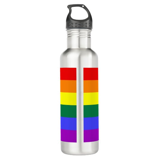 Regenboogpride Flag Liberty Bottle Waterfles (Achterkant)