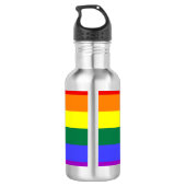 Regenboogpride Flag Liberty Bottle Waterfles (Achterkant)