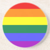 Regenboogpride-Onderzetter Zandsteen Onderzetter (Voorkant)