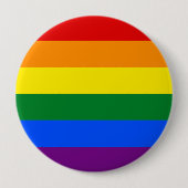 Regenboogpride - ronde button 4,0 cm (Voorkant)