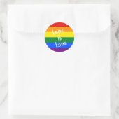 Regenboogpride - ronde sticker (Tas)