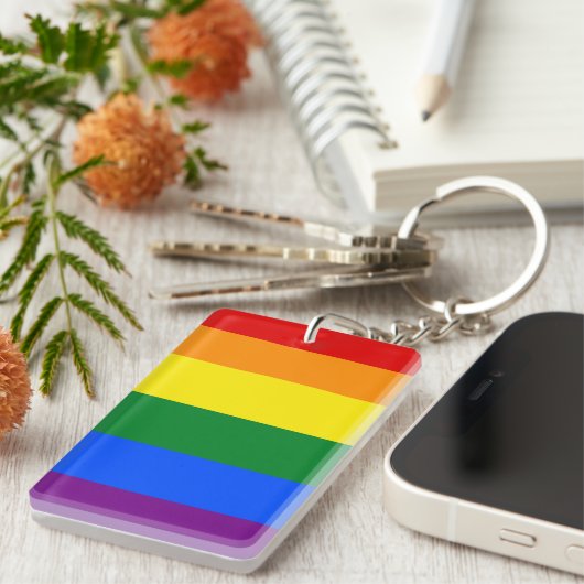 Regenboogpride Sleutelhanger (Voorkant Rechts)