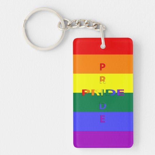 Regenboogpride Sleutelhanger (dubbelzijdig) (Voorkant)