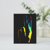 regenboogpride vredesbord briefkaart (Staand voorkant)