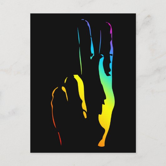 regenboogpride vredesbord briefkaart (Voorkant)