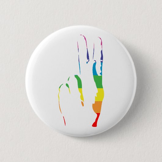 regenboogpride vredesbord ronde button 5,7 cm (Voorkant)