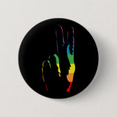 regenboogpride vredesbord ronde button 5,7 cm (Voorkant)