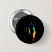 regenboogpride vredesbord ronde button 5,7 cm (Voorkant /achterkant)