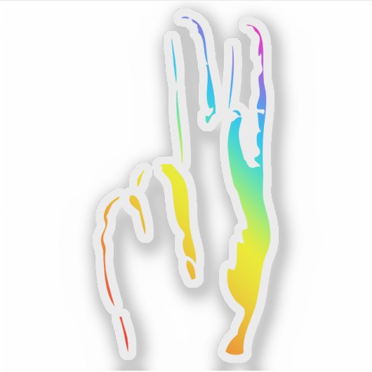 regenboogpride vredesbord sticker (Voorkant)