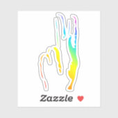 regenboogpride vredesbord sticker (Vel)