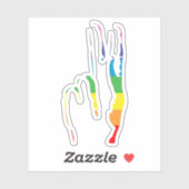 regenboogpride vredesbord sticker (Vel)