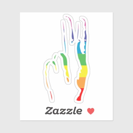 regenboogpride vredesbord sticker (Vel)