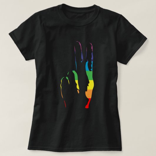 regenboogpride vredesbord t-shirt (Design voorkant)