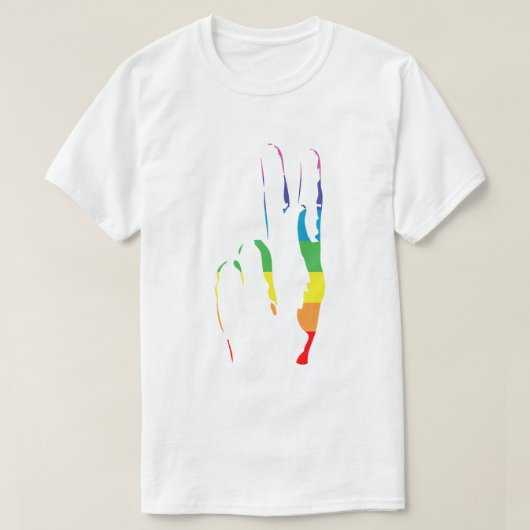 regenboogpride vredesbord t-shirt (Design voorkant)
