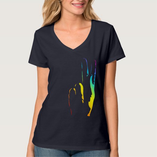 regenboogpride vredesbord t-shirt (Voorkant)