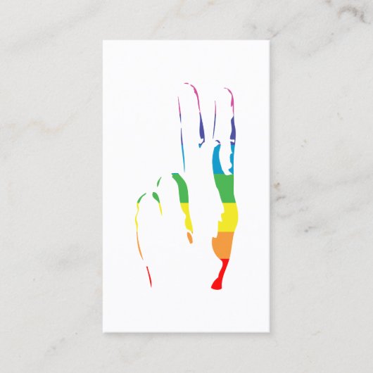 regenboogpride vredesbord visitekaartje (Voorkant)
