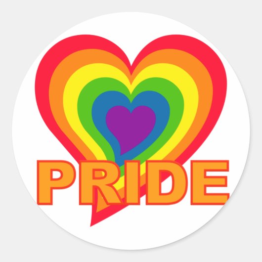 Regenboogpridestickers Ronde Sticker (Voorkant)