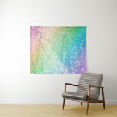 Regenboogprinses Glitter #5 (Faux Glitter) #glimme Wandkleed (In Situ (horizontaal))