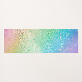 Regenboogprinses Glitter #5 (Faux Glitter) #glimme Yogamat (Achterkant (horizontaal))