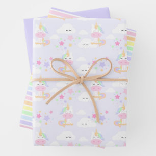Regenboogprinses Unicorn Party wrapping Paper