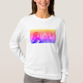 Regenboogprinthond en meisje t-shirt (Voorkant)