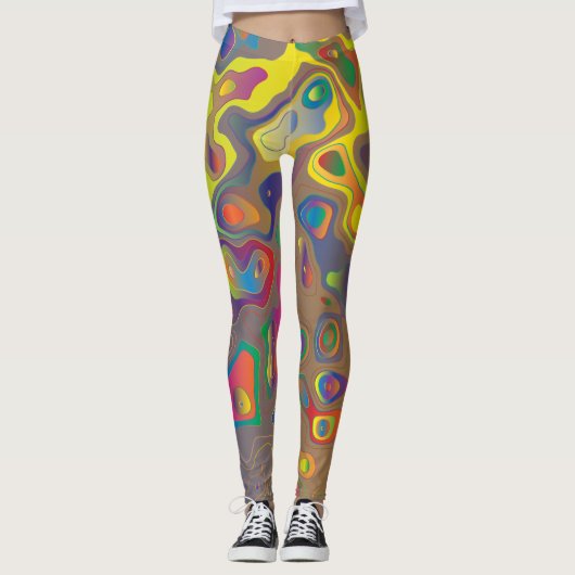 Regenboogprisma waterdruppels leggings (Voorkant)