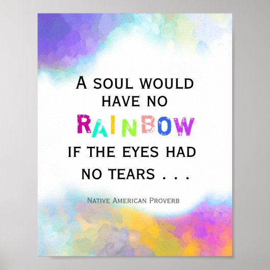 regenboogproverb citeert kleurrijk abstract poster (Voorkant)
