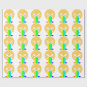 regenboogpuke emoji cadeaupapier (Vlak)
