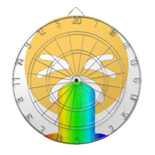 regenboogpuke emoji dartbord