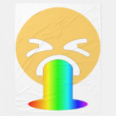 regenboogpuke emoji deken (Voorkant)