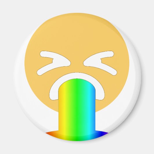 regenboogpuke emoji magneet (Voorkant)