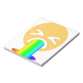 regenboogpuke emoji notitieblok (Linkerzijde)