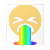 regenboogpuke emoji notitieblok (Voorkant)