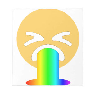 regenboogpuke emoji notitieblok