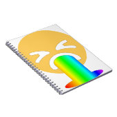 regenboogpuke emoji notitieboek (Rechterzijde)