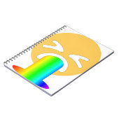 regenboogpuke emoji notitieboek (Linkerzijde)