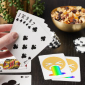 regenboogpuke emoji pokerkaarten (Insitu)