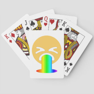 regenboogpuke emoji pokerkaarten